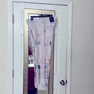 New Gap jeans. Pink and blue tie dye